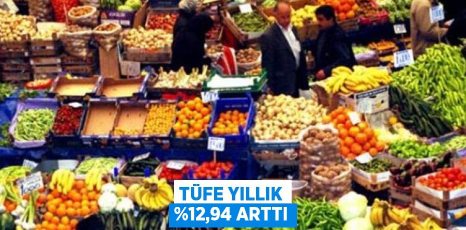 TÜFE YILLIK %12,94 ARTTI
