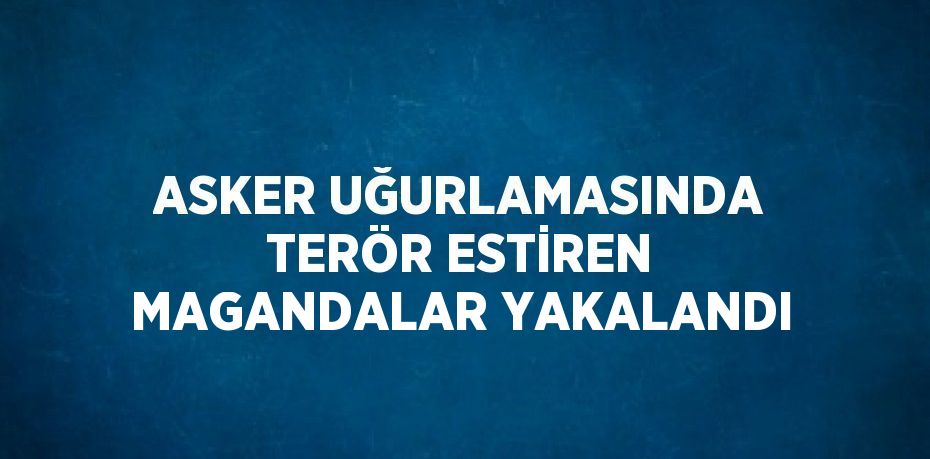 ASKER UĞURLAMASINDA TERÖR ESTİREN MAGANDALAR YAKALANDI