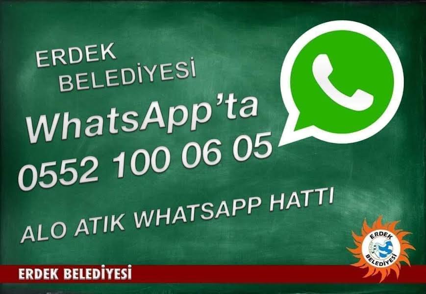 Erdek Belediyesi’nden “Alo Atık WhatsApp” hattı