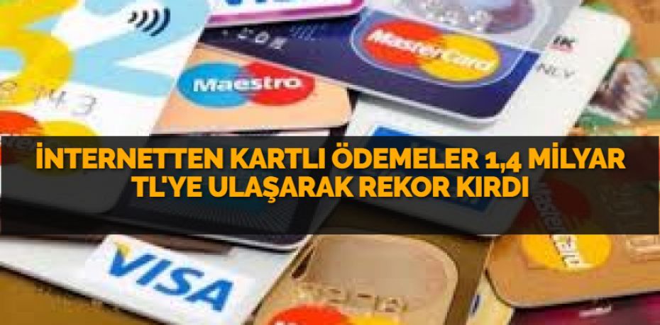 İNTERNETTEN KARTLI ÖDEMELER 1,4 MİLYAR TL'YE ULAŞARAK REKOR KIRDI