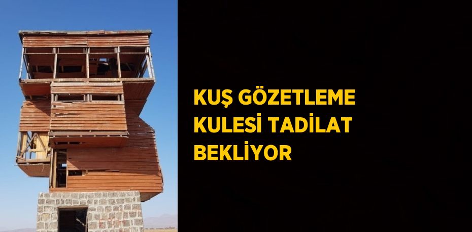 KUŞ GÖZETLEME KULESİ TADİLAT BEKLİYOR