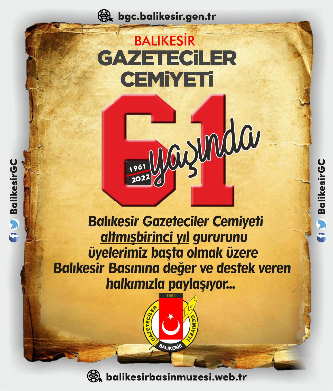 BGC 61. YAŞINDA